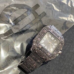Luxury Black Diamond Watch
